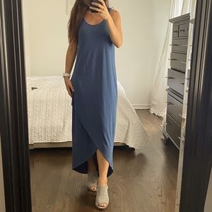 NIC+ZOE  blue long dress SMALL